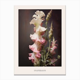 Floral Illustration Snapdragon Poster Canvas Print