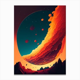 Comet Comic Space Space Canvas Print