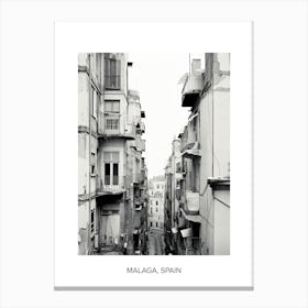 Poster Of Marseille, France, Photography In Black And White 1 Canvas Print
