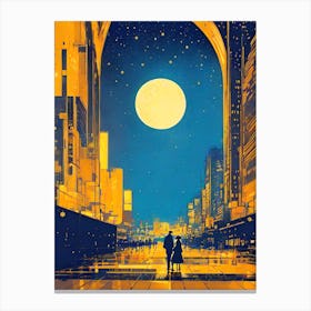 Moonlight Walk Canvas Print