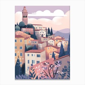 Orvieto, Italy Illustration Canvas Print