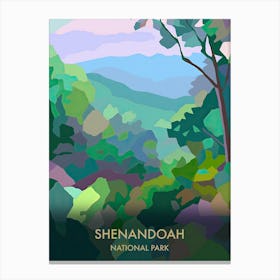 Shenandoah National Park Travel Poster Matisse Style 3 Canvas Print
