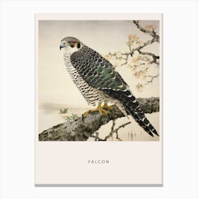 Ohara Koson Inspired Bird Painting Falcon 5 Poster Canvas Print