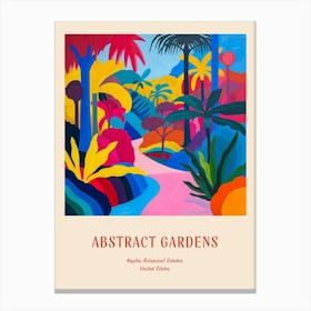 Colourful Gardens Naples Botanical Garden Usa 2 Red Poster Canvas Print