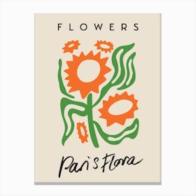 Paris Flora Flowers Canvas Print