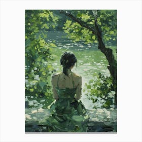 Girl By The Water Canvas Print