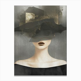 Lady In Hat 2 Canvas Print