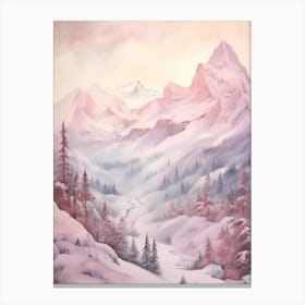 Dreamy Winter Painting Triglav National Park Slovenia 3 Canvas Print
