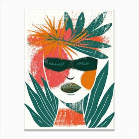 Tropical Woman Canvas Print