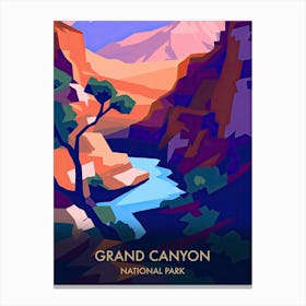 Grand Canyon National Park Travel Poster Matisse Style 2 Canvas Print