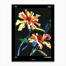 No Rain No Flowers Poster Marigold 3 Canvas Print