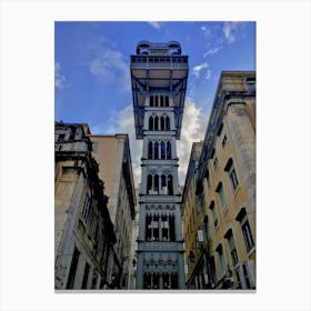Clock Tower In Lisbon (Portugal Series) Canvas Print