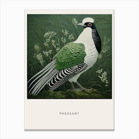 Ohara Koson Inspired Bird Painting Pheasant 8 Poster Canvas Print