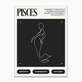 Pisces Zodiac Sign Canvas Print