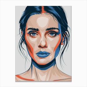 Woman'S Face Canvas Print