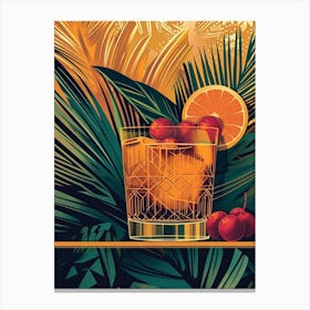 Art Deco Cocktail 4 Canvas Print