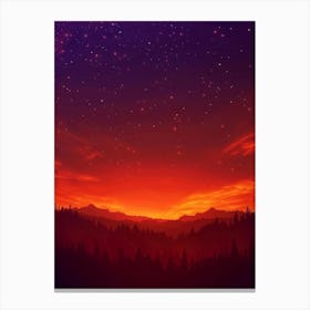 Night Sky With Stars 3 Canvas Print