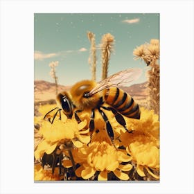 cosmic portrait of a bumblebee in the desert 2 Canvas Print