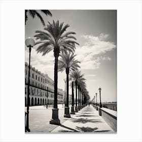 Palma De Mallorca Spain Black And White Analogue Photography 4 Canvas Print
