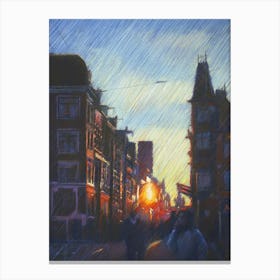 Impression Of An Amsterdam Sunset (2014) Canvas Print