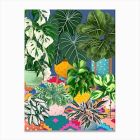 Colourful Plants Interior Canvas Print