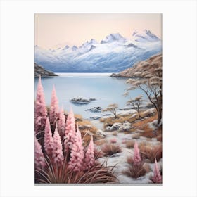 Dreamy Winter Painting Nahuel Huapi National Park Argentina 1 Canvas Print