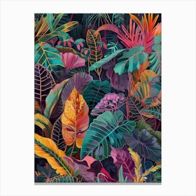 Tropical Jungle Seamless Pattern Canvas Print