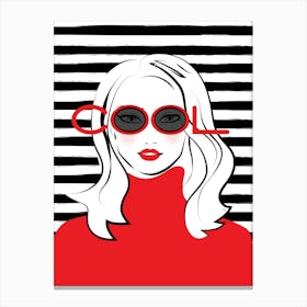 Cool Girl Canvas Print