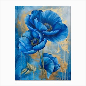 Blue Poppies 20 Canvas Print