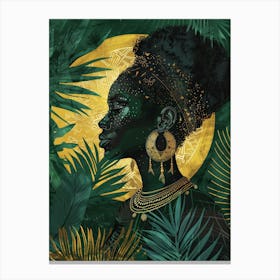 African Woman In The Jungle 1 Canvas Print