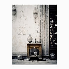 Marrakech, Morocco, Photography In Black And White 3 Canvas Print