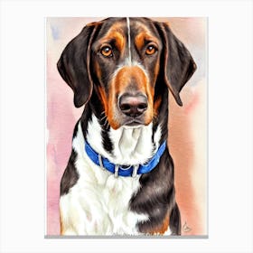 Plott Hound 3 Watercolour dog Canvas Print
