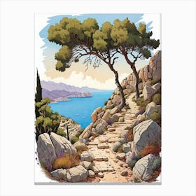 Stairway To The Sea Canvas Print