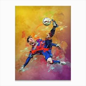 Lionel Messi Bicycle Kick 1 Canvas Print