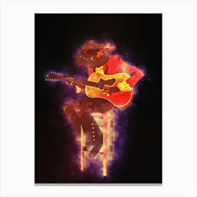 Spirit Of Jimi Hendrix Machine Gun Canvas Print