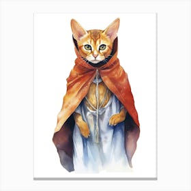 Abyssinian Cat As A Jedi 4 Canvas Print
