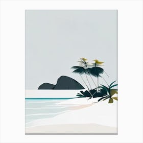La Digue Island Seychelles Simplistic Tropical Destination Canvas Print