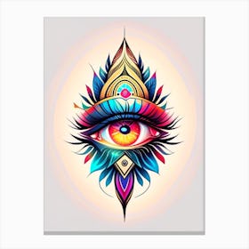 Higher Self, Symbol, Third Eye Tattoo 1 Canvas Print