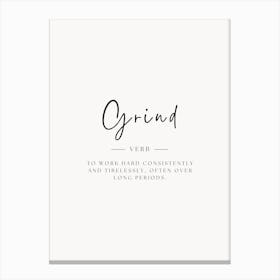 Orgrid Verb Canvas Print