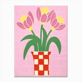 Tulip Flower Vase 2 Canvas Print
