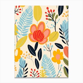 Petal Waltz; Matisse Style Vibrant Ballet Canvas Print