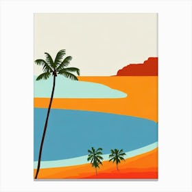 Cha Am Beach Thailand Midcentury Canvas Print