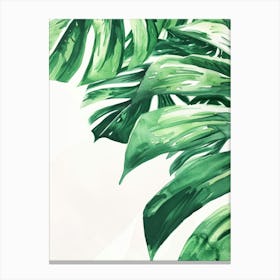 Watercolor Of A Tropical Leaf Canvas Print