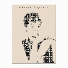 Audrey Hepburn Minimal Canvas Print