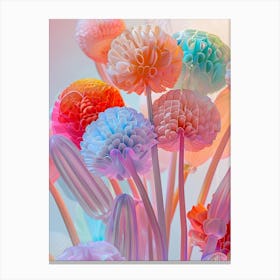 Dreamy Inflatable Flowers Globe Amaranth 2 Canvas Print