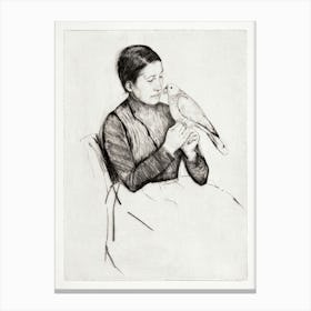 The Parrot (ca. 1891), Mary Cassatt Canvas Print