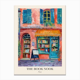 Nice Book Nook Bookshop 1 Poster Canvas Print