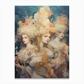 The Muses Mythology Rococo Painting 6 Canvas Print