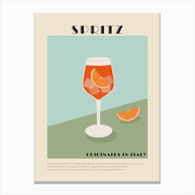 Spritz Cocktail Print Canvas Print