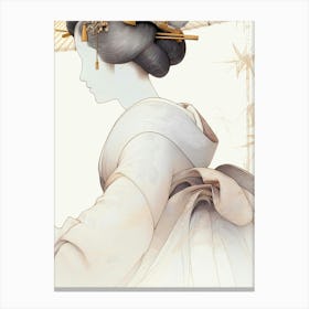 Creativel Geisha Illustration 137 Canvas Print